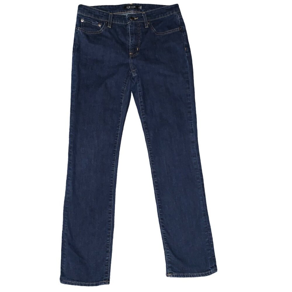 Lauren Ralph Lauren Women’s Straight Leg Jeans Dark Wash Black Label Sz 6 30x28